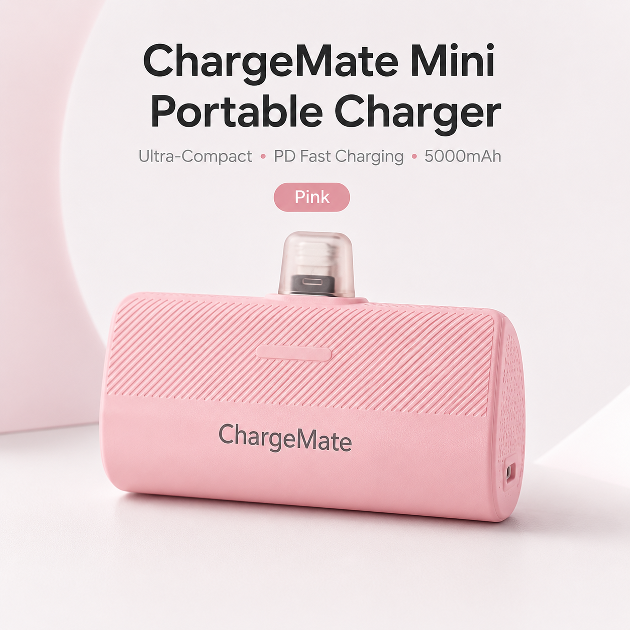 ChargeMate Portable Charger for iPhone 17/16/15 Series, 5200mAh PD USB C Power Bank with Built-in USB-C Connector, Battery Pack Compatible with iPhone 17/16/15 Series