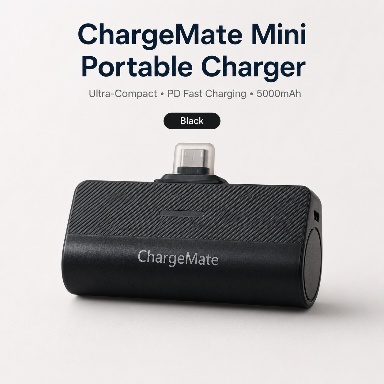 ChargeMate Portable Charger for iPhone 17/16/15 Series, 5200mAh PD USB C Power Bank with Built-in USB-C Connector, Battery Pack Compatible with iPhone 17/16/15 Series